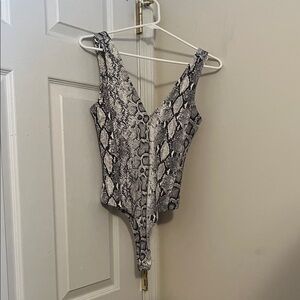 Snakeskin Print Bodysuit